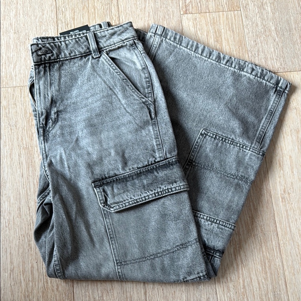 Divided Gray Flare Wide Leg Jeans
